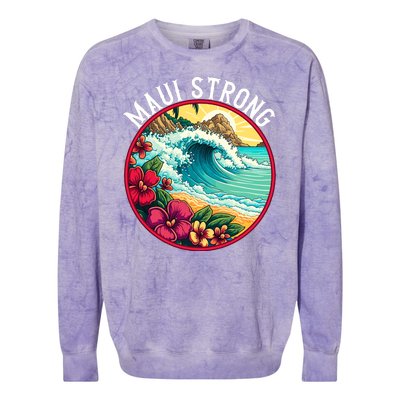 Maui Strong Support For Hawaii Fire Victims Hawaii Fires Lahaina Fires Colorblast Crewneck Sweatshirt