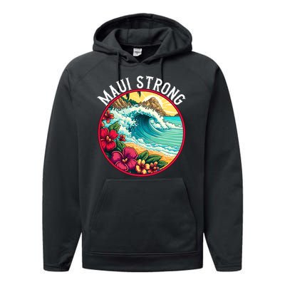 Maui Strong Support For Hawaii Fire Victims Hawaii Fires Lahaina Fires Performance Fleece Hoodie