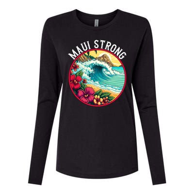 Maui Strong Support For Hawaii Fire Victims Hawaii Fires Lahaina Fires Womens Cotton Relaxed Long Sleeve T-Shirt