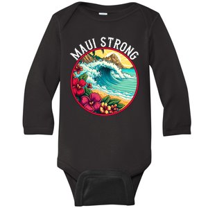 Maui Strong Support For Hawaii Fire Victims Hawaii Fires Lahaina Fires Baby Long Sleeve Bodysuit