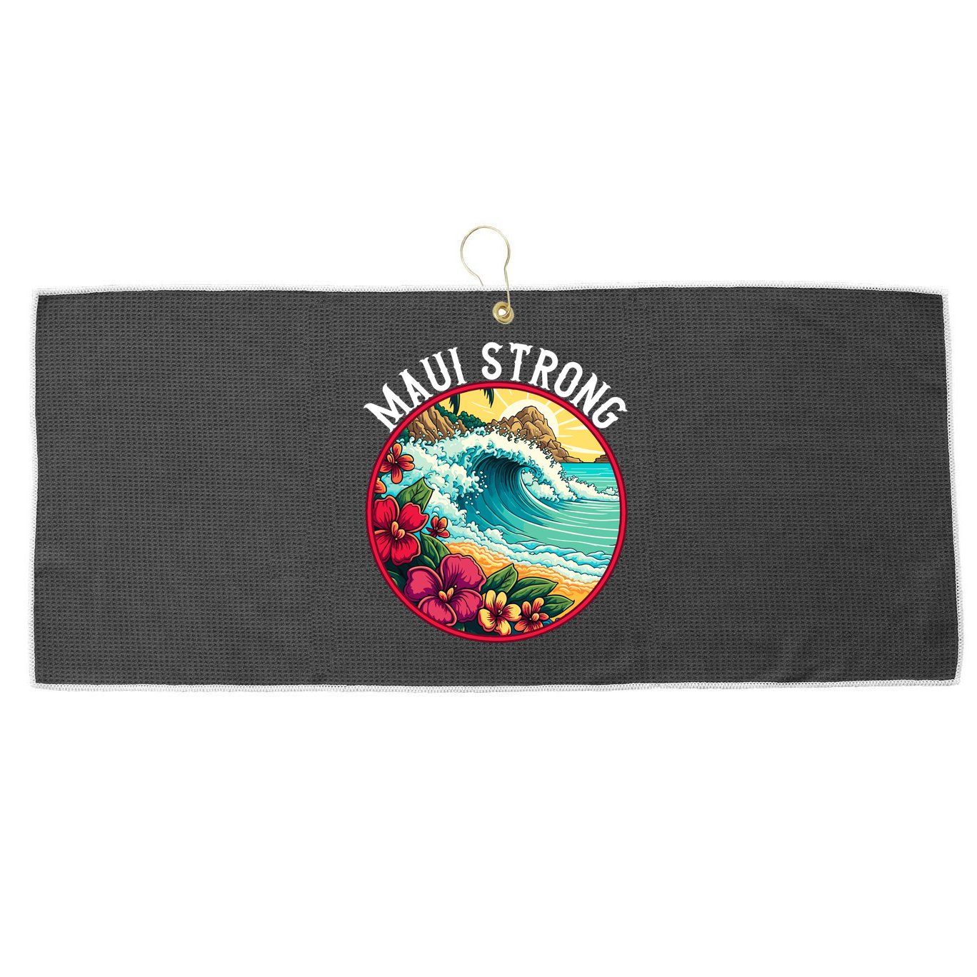Maui Strong Support For Hawaii Fire Victims Hawaii Fires Lahaina Fires Large Microfiber Waffle Golf Towel