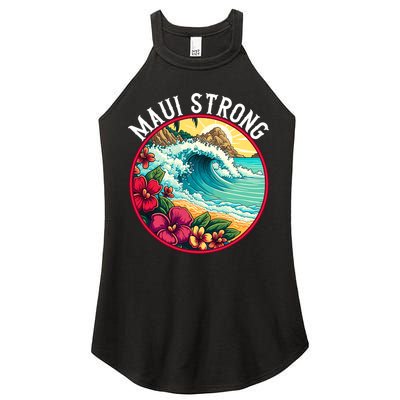 Maui Strong Support For Hawaii Fire Victims Hawaii Fires Lahaina Fires Women's Perfect Tri Rocker Tank