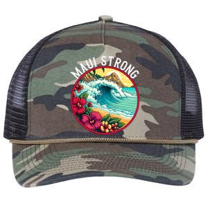 Maui Strong Support For Hawaii Fire Victims Hawaii Fires Lahaina Fires Retro Rope Trucker Hat Cap