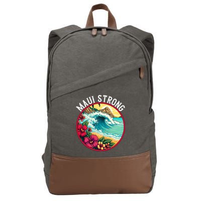 Maui Strong Support For Hawaii Fire Victims Hawaii Fires Lahaina Fires Cotton Canvas Backpack