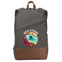 Maui Strong Support For Hawaii Fire Victims Hawaii Fires Lahaina Fires Cotton Canvas Backpack