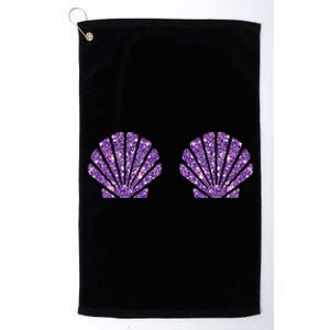 Mermaid Sea Shell Bra Costume Halloween Design Platinum Collection Golf Towel