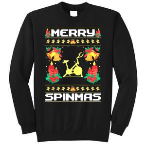 Merry Spinmas Spinbike Ugly Christmas Xmas Party Sweatshirt