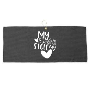 My Students Stole My Heart Valentines Day Gift Teachers Meaningful Gift Large Microfiber Waffle Golf Towel