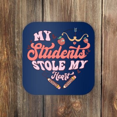 My Students Stole My Heart Funny Valentines Day Coaster