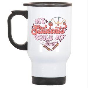 My Students Stole My Heart Funny Valentines Day Stainless Steel Travel Mug