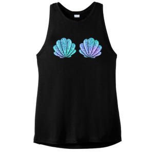 Mermaid Sea Shell Bra Halloween Costume Tops Ladies PosiCharge Tri-Blend Wicking Tank