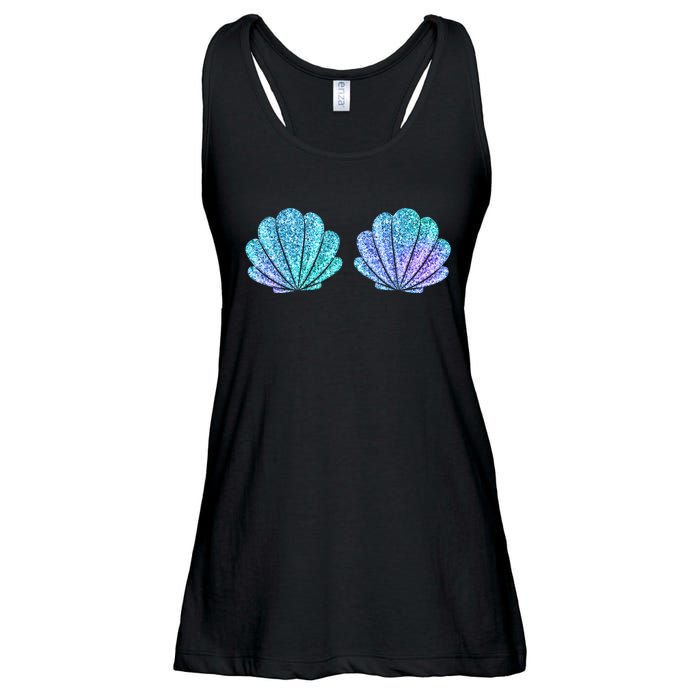 Mermaid Sea Shell Bra Halloween Costume Tops Ladies Essential Flowy Tank