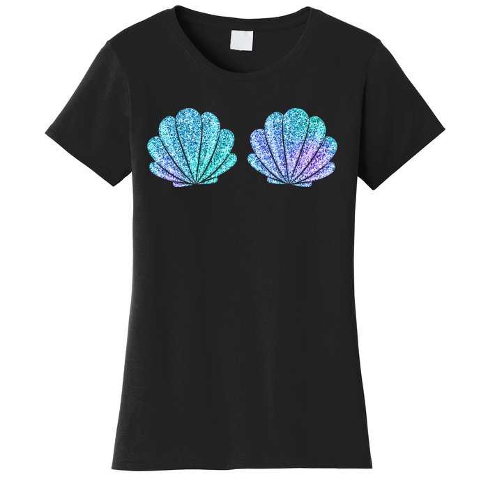 Mermaid Sea Shell Bra Halloween Costume Tops Women's T-Shirt