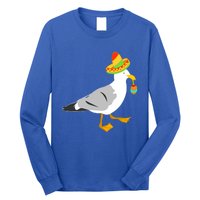 Mexican Seagull Sombrero Costume Maraca Funny Bird Gift Long Sleeve Shirt