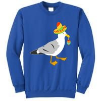 Mexican Seagull Sombrero Costume Maraca Funny Bird Gift Sweatshirt