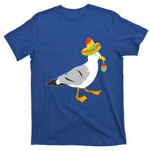 Mexican Seagull Sombrero Costume Maraca Funny Bird Gift T-Shirt