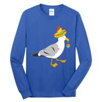 Mexican Seagull Sombrero Costume Maraca Funny Bird Gift Tall Long Sleeve T-Shirt