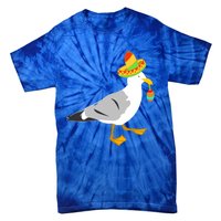 Mexican Seagull Sombrero Costume Maraca Funny Bird Gift Tie-Dye T-Shirt