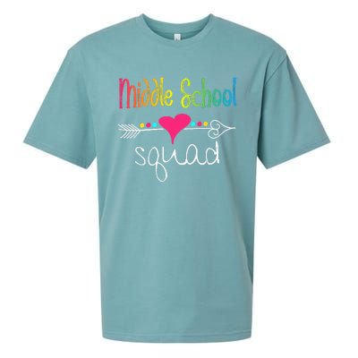 Middle School Squad Teacher Student Team Back To School Sueded Cloud Jersey T-Shirt