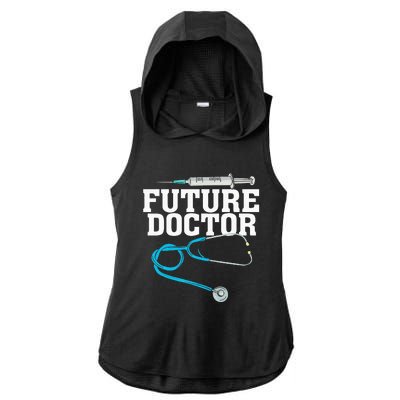 Medical School Student Funny Future Doctor in Training Ladies PosiCharge Tri-Blend Wicking Draft Hoodie Tank