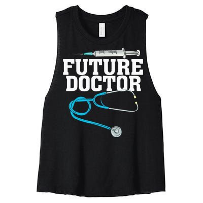 Medical School Student Funny Future Doctor in Training Women's Racerback Cropped Tank