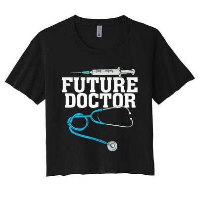 Medical School Student Funny Future Doctor in Training Women's Crop Top Tee