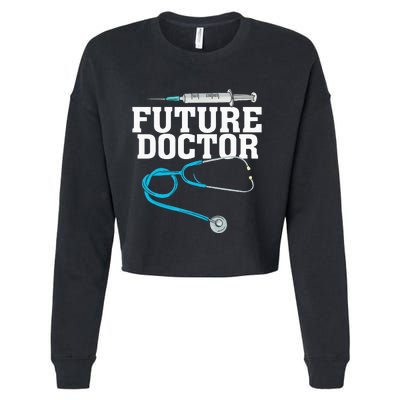 Medical School Student Funny Future Doctor in Training Cropped Pullover Crew