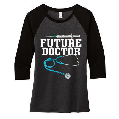 Medical School Student Funny Future Doctor in Training Women's Tri-Blend 3/4-Sleeve Raglan Shirt