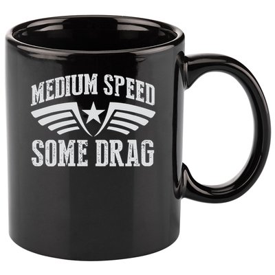 Medium Speed Some Drag 11oz C Handle Ceramic Mug