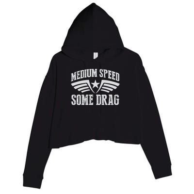 Medium Speed Some Drag Crop Fleece Hoodie