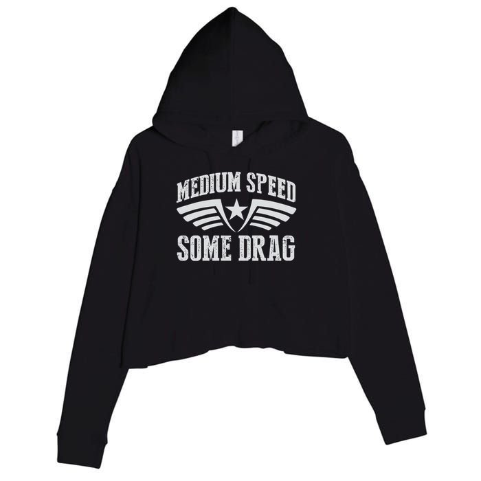 Medium Speed Some Drag Crop Fleece Hoodie