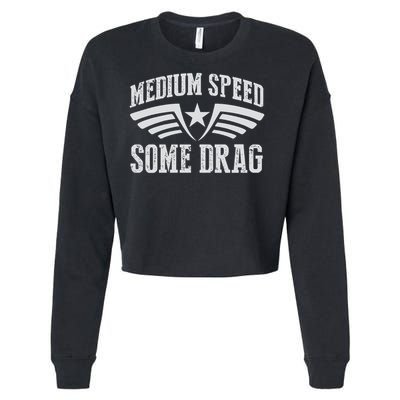 Medium Speed Some Drag Cropped Pullover Crew
