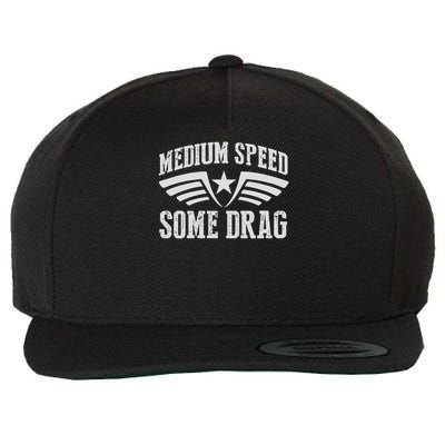 Medium Speed Some Drag Wool Snapback Cap