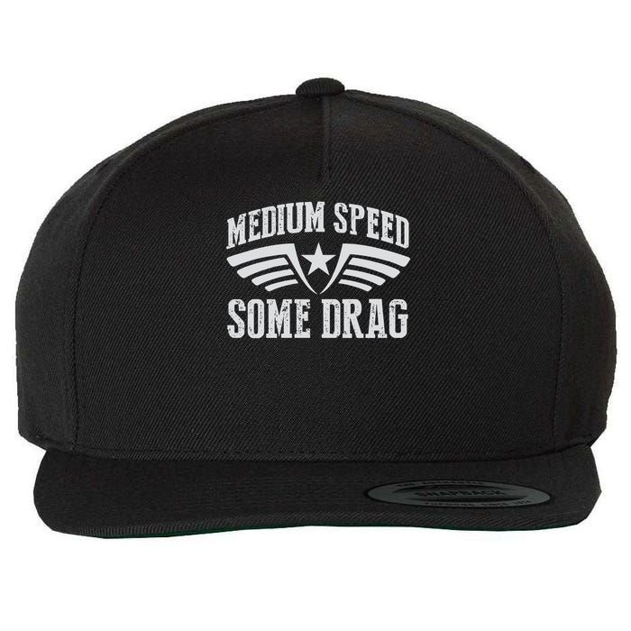 Medium Speed Some Drag Wool Snapback Cap