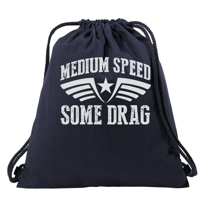 Medium Speed Some Drag Drawstring Bag
