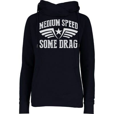 Medium Speed Some Drag Womens Funnel Neck Pullover Hood