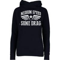 Medium Speed Some Drag Womens Funnel Neck Pullover Hood