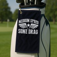 Medium Speed Some Drag Golf Towel