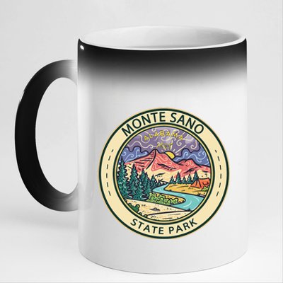 Monte Sano State Park Alabama Badge Vintage 11oz Black Color Changing Mug