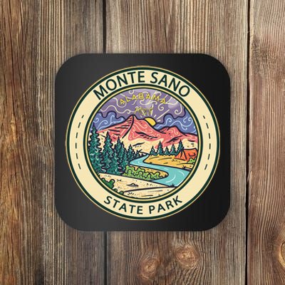 Monte Sano State Park Alabama Badge Vintage Coaster