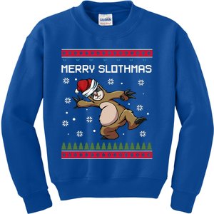 Merry Slothmas Sloth Animal Christmas Gift Kids Sweatshirt