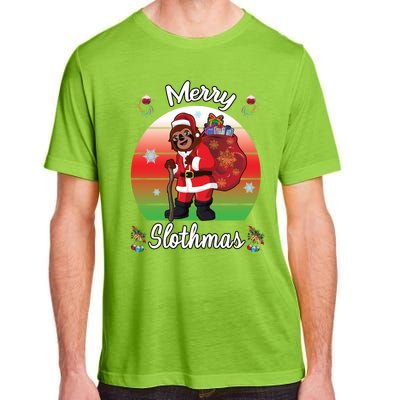 Merry Slothmas Sloth Christmas Matching Pajama Costume Great Gift Adult ChromaSoft Performance T-Shirt