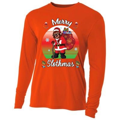 Merry Slothmas Sloth Christmas Matching Pajama Costume Great Gift Cooling Performance Long Sleeve Crew