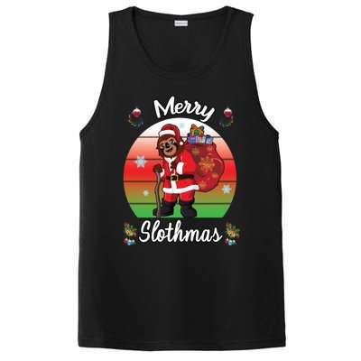 Merry Slothmas Sloth Christmas Matching Pajama Costume Great Gift PosiCharge Competitor Tank