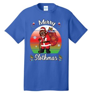 Merry Slothmas Sloth Christmas Matching Pajama Costume Great Gift Tall T-Shirt