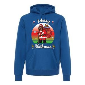 Merry Slothmas Sloth Christmas Matching Pajama Costume Great Gift Premium Hoodie