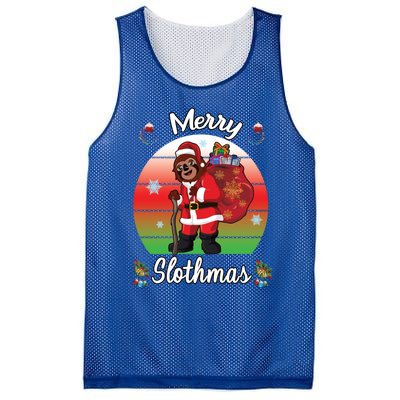 Merry Slothmas Sloth Christmas Matching Pajama Costume Great Gift Mesh Reversible Basketball Jersey Tank