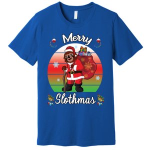 Merry Slothmas Sloth Christmas Matching Pajama Costume Great Gift Premium T-Shirt