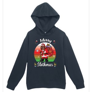 Merry Slothmas Sloth Christmas Matching Pajama Costume Great Gift Urban Pullover Hoodie