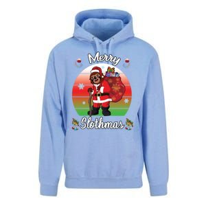 Merry Slothmas Sloth Christmas Matching Pajama Costume Great Gift Unisex Surf Hoodie